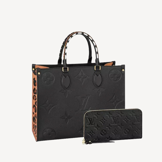 LV On the Go MM Long Wallet 2 Piece Set Value Ref: M58522 + M61864(35 x 27 x 14 cm)