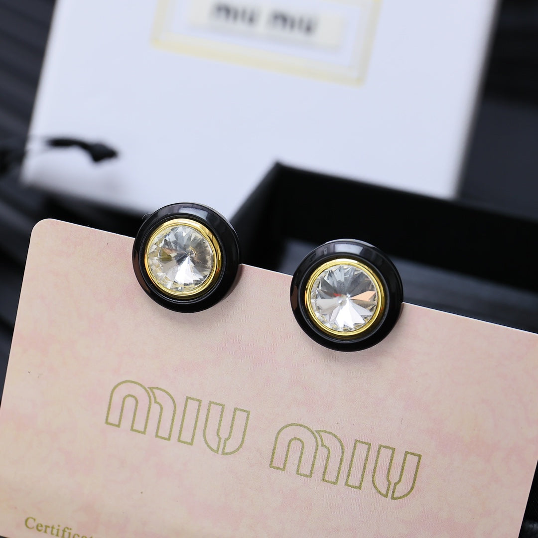 2024FW-7 black diamond earrings