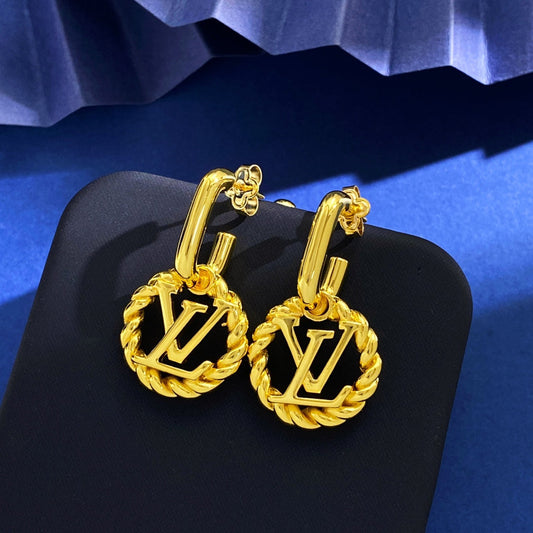 2024FW-7 gold simple earrings