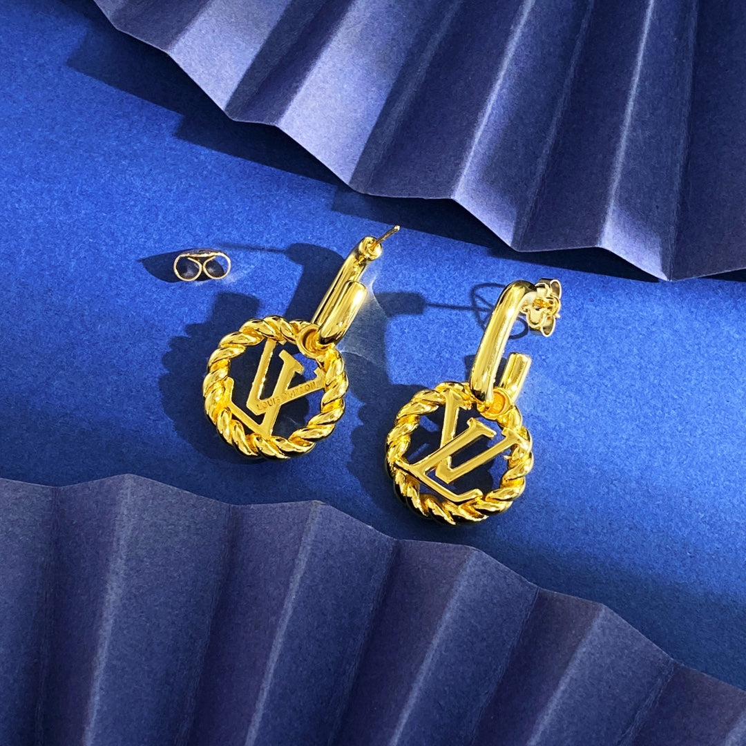 2024FW-7 gold simple earrings