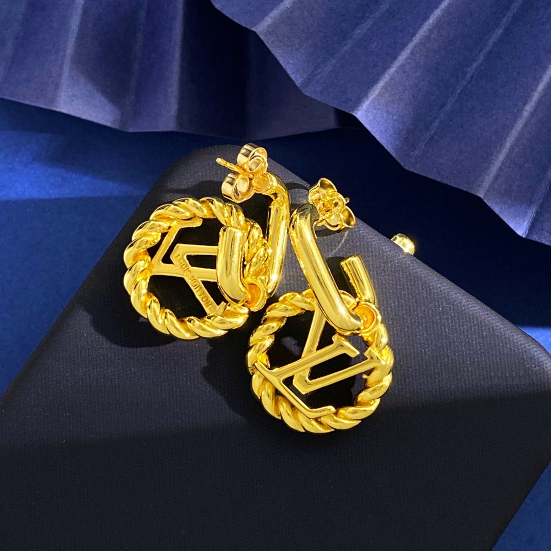 2024FW-7 gold simple earrings