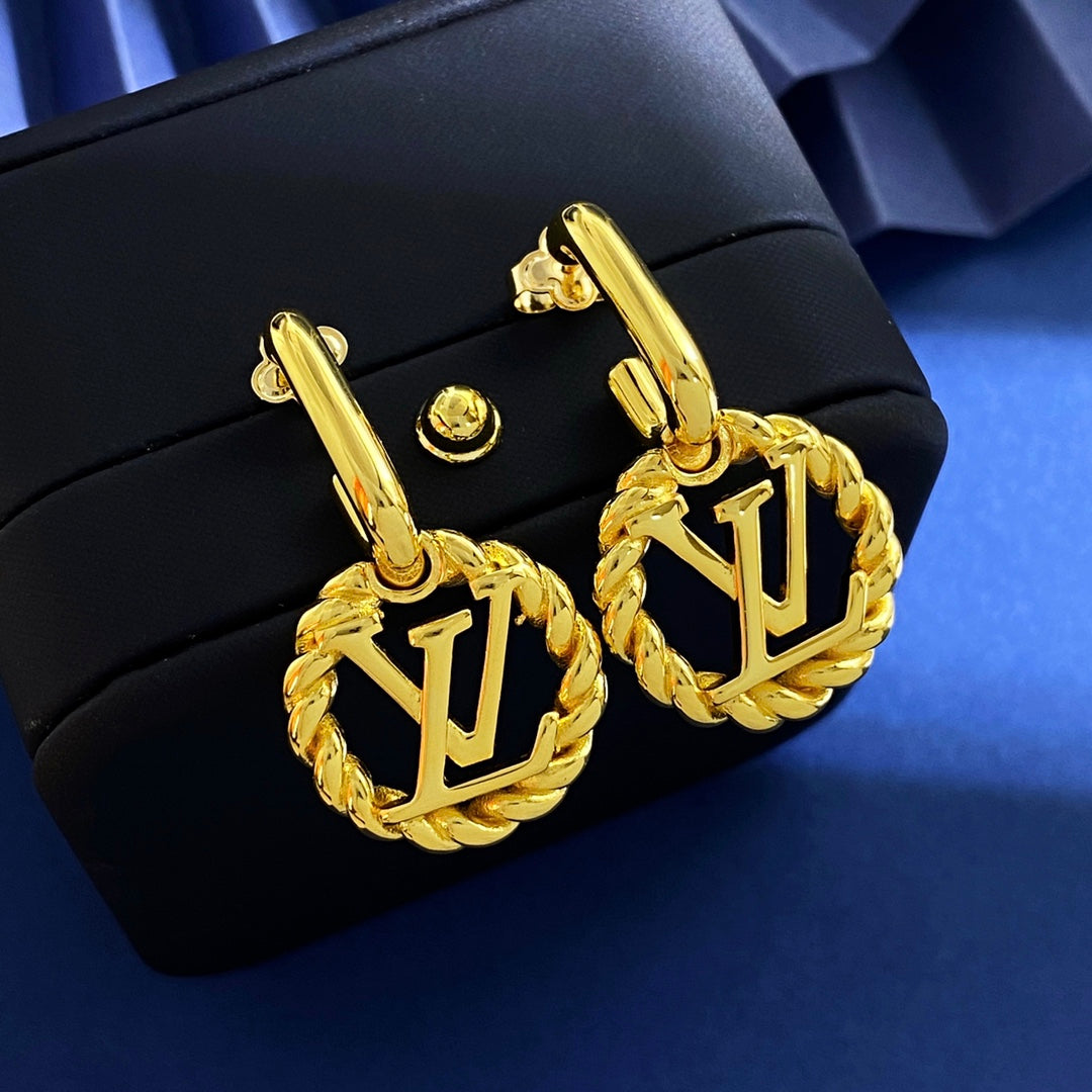 2024FW-7 gold simple earrings