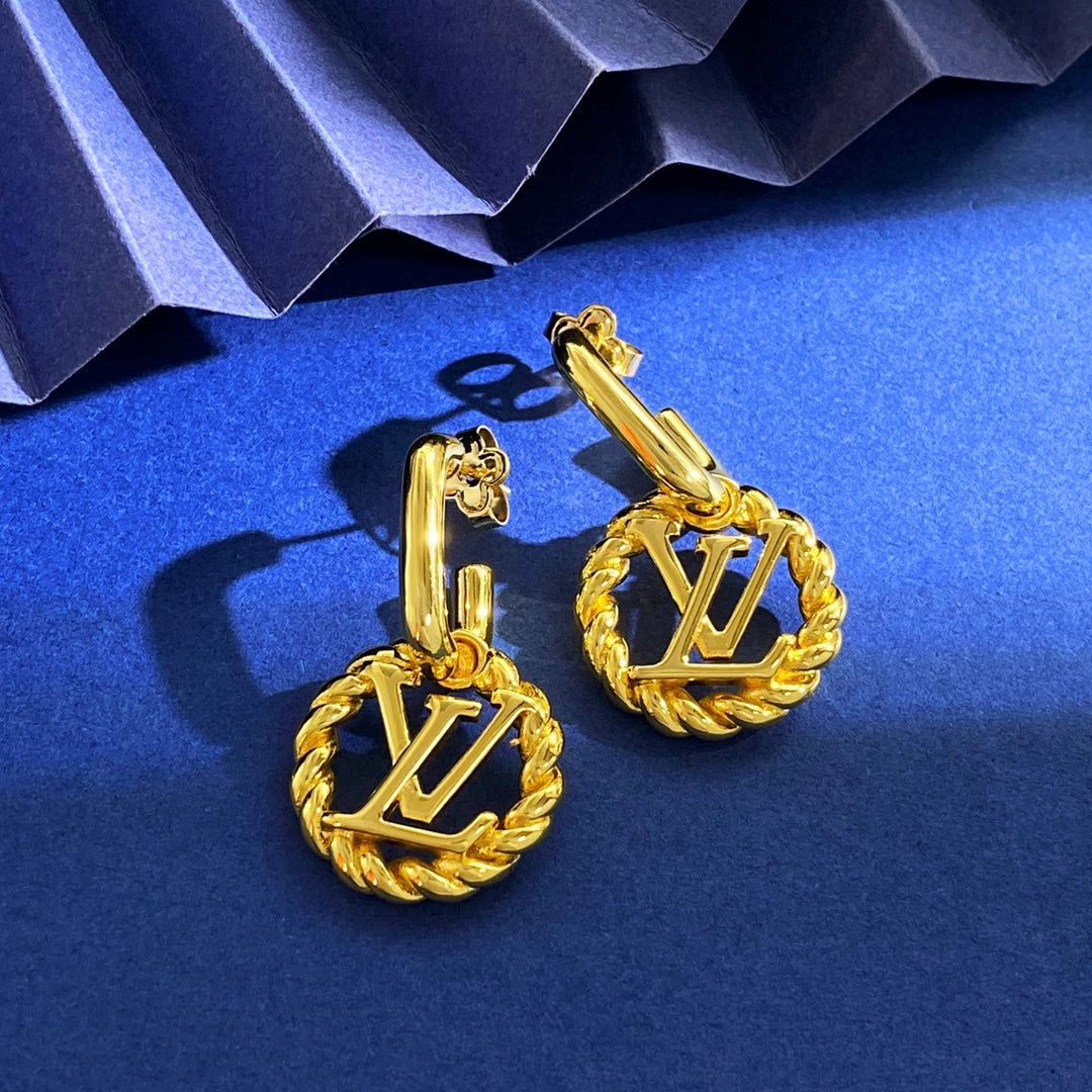 2024FW-7 gold simple earrings