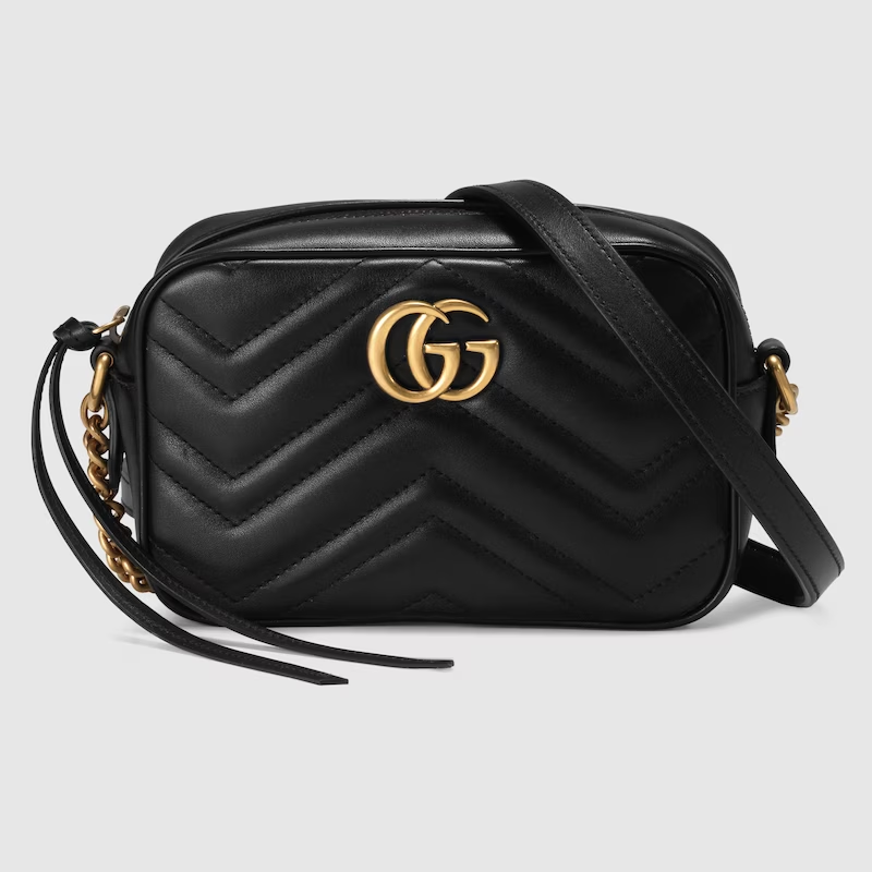 GG Black V-pattern camera bag（18×12×6cm）