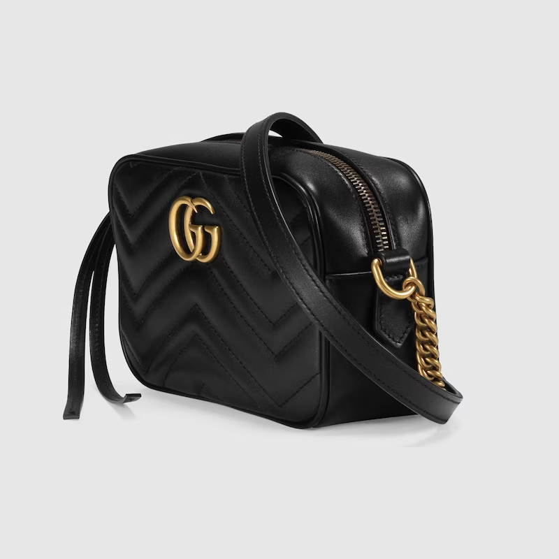 GG Black V-pattern camera bag（18×12×6cm）