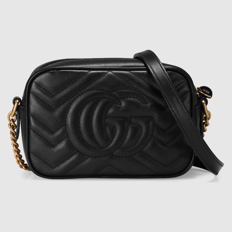 GG Black V-pattern camera bag（18×12×6cm）