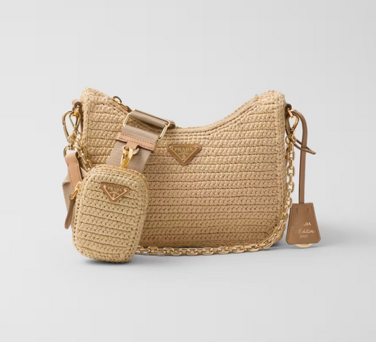 PRDA New Woven Crossbody Bag（23×16×7cm）