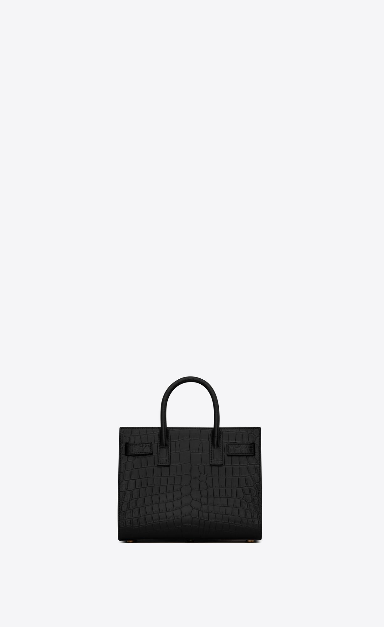 YSi Crocodile embossed matte leather bag(22 x 18 x 10.5 cm)