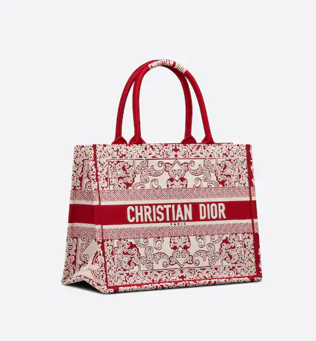 CD BOOK TOTE White and Red (36 x 27.5 x 16.5 cm)