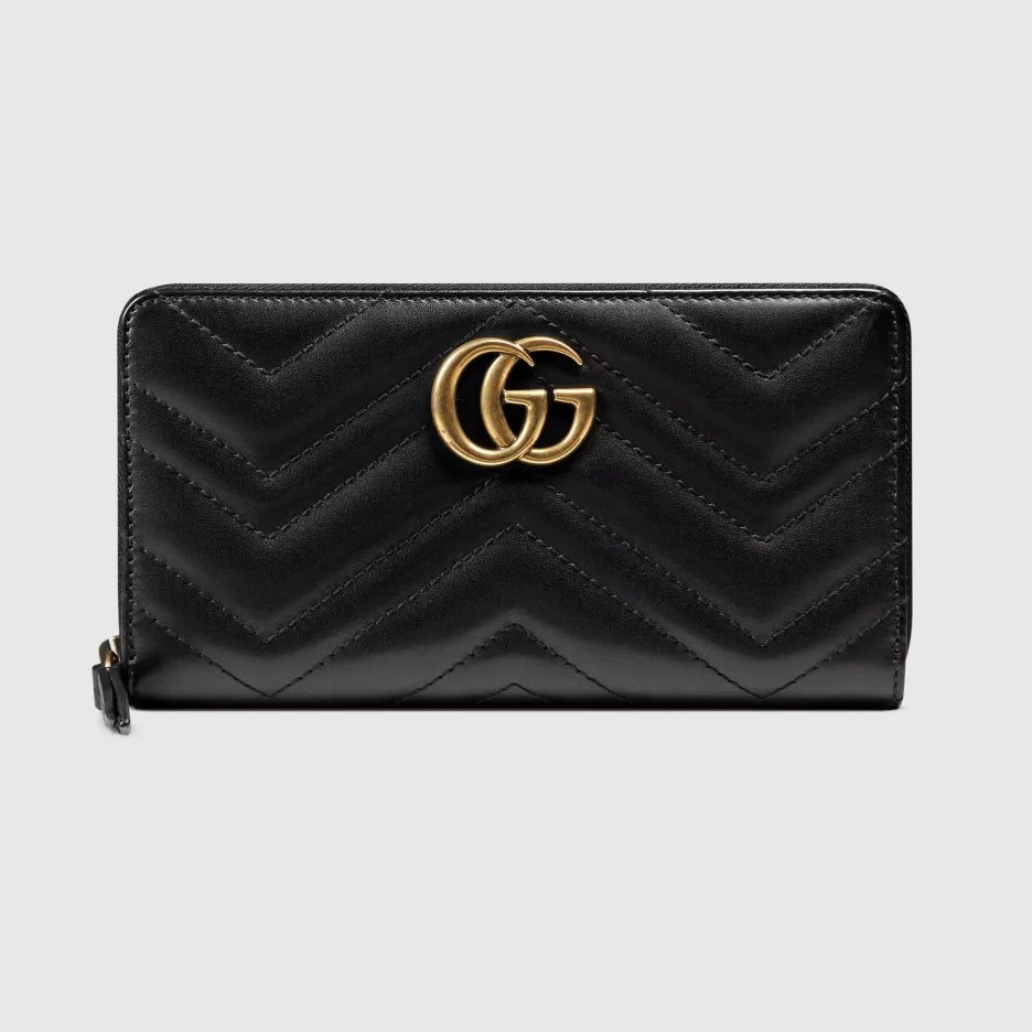 GG Marmont small shoulder bag+GG Marmont zip around wallet(25.4×15×7.62cm)