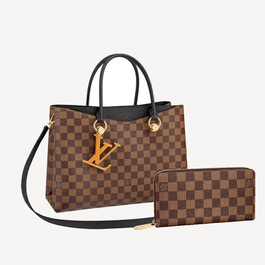 LV Riverside wallet 2-piece set deals Ref: N40050 + N41661(36 x 25 x 15 cm)