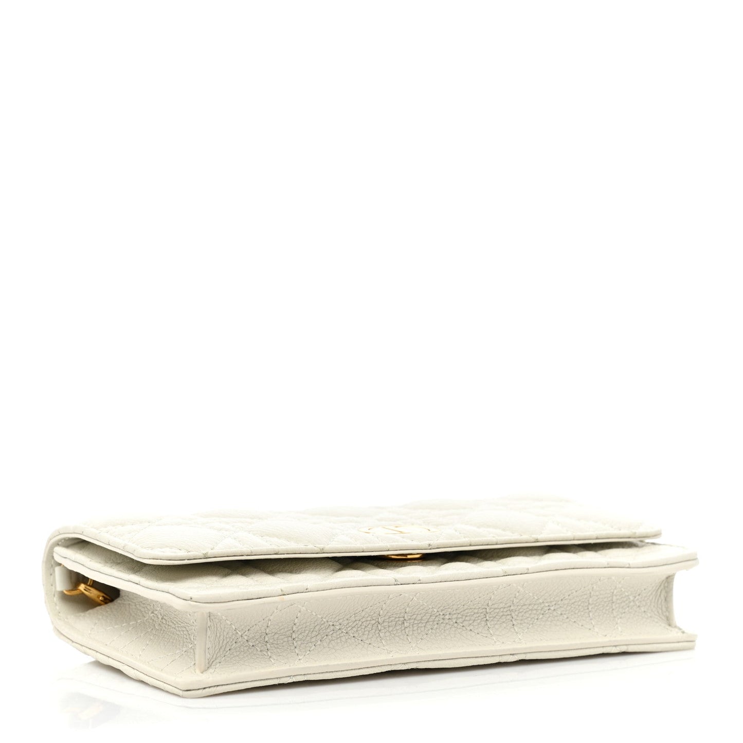 CD  Calfskin Caro Pouch with Chain Latte(20×11.5×3.5cm)