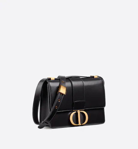 CD 30 MONTAIGNE BAG Black Box Calfskin(24×17×8cm)