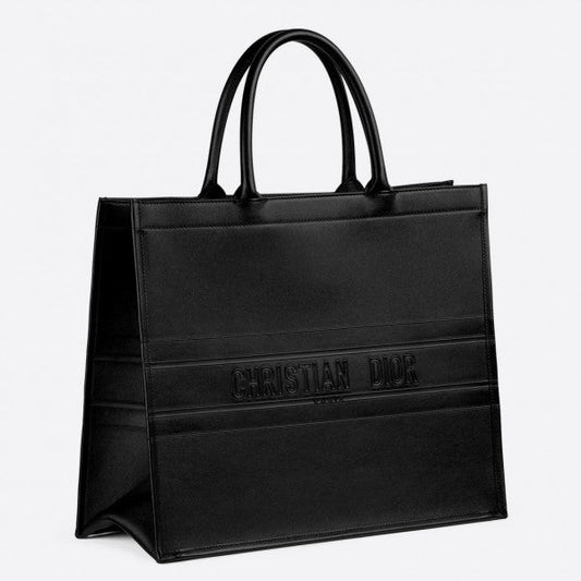 CD Di Book Tote Bag In Black Smooth Calfskin（41.5×35×18cm）