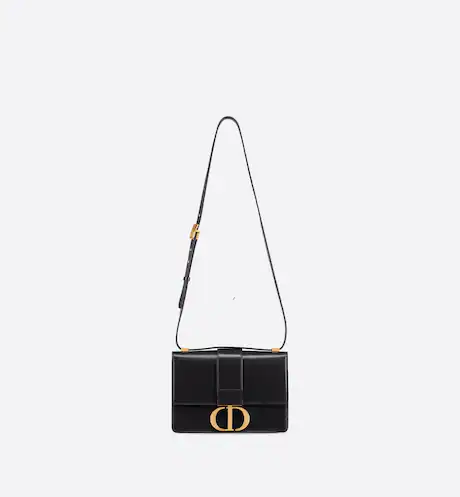 CD 30 MONTAIGNE BAG Black Box Calfskin(24×17×8cm)