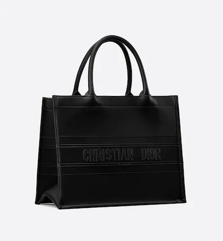 CD BOOK TOTE Black Calfskin (36 x 27.5 x 16.5 cm)