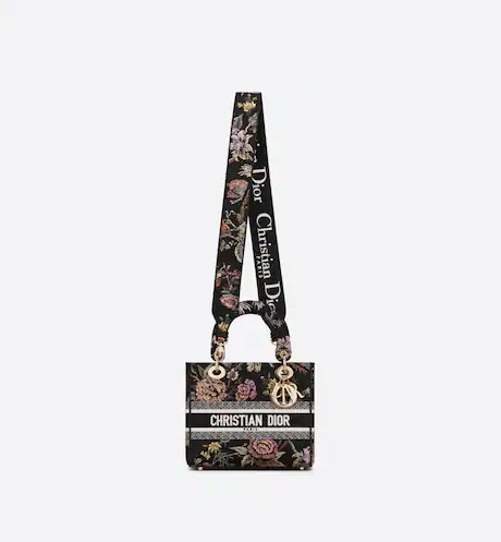 CD LADY D-LITE BAG Black  Di（24×11×20cm）