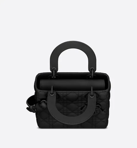 CD SMALL LADY DD&OR MY  BAG Black  Calfskin（20×16.5×8cm）