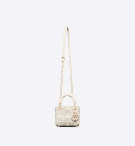 CD MICRO LADY  BAG Latte with Diamond Motif