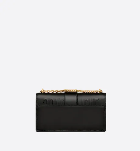 CD 30 MONTAIGNE  BAG WITH CHAIN Black Calfskin(21.5×12×6cm)