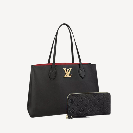 LV Rock Me Shopper Long Wallet 2 Piece Set Value Ref: M57345 + M61864(38×26.5x 13 cm)