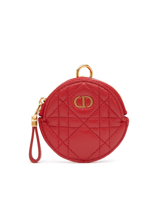 CD Caro Coin Purse in Red(9cm x Height: 9cm)