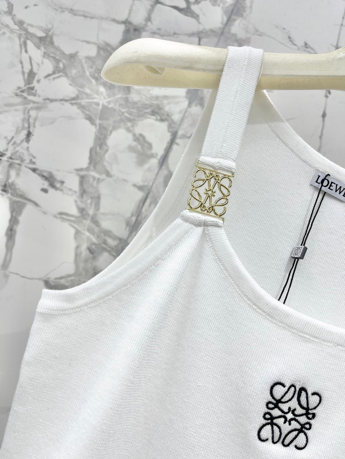 Embroidered logo knitted camisole