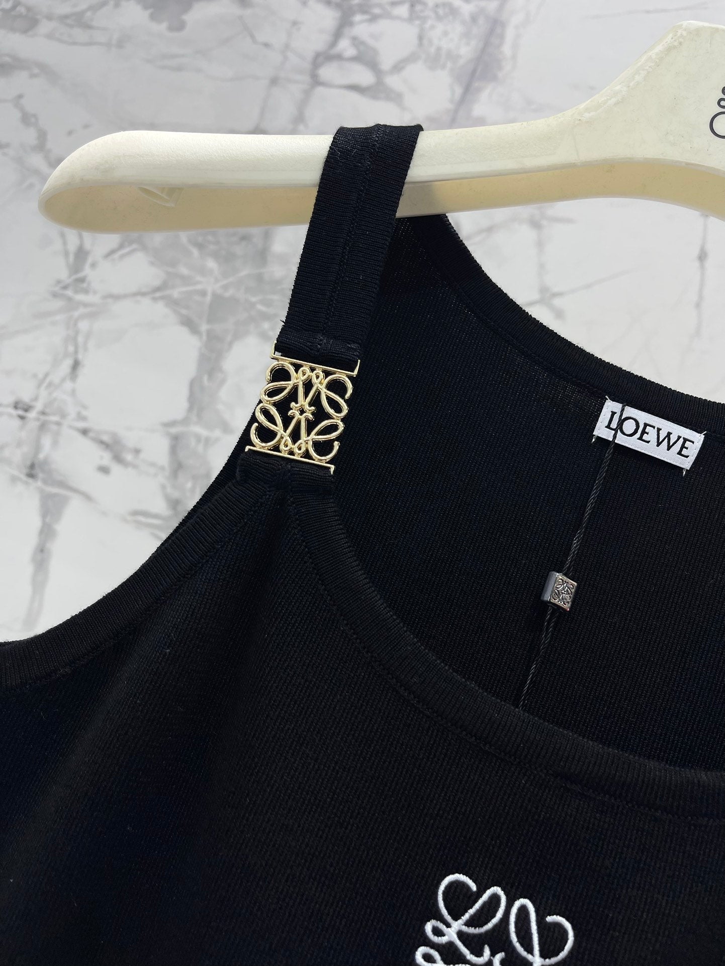 Embroidered logo knitted camisole