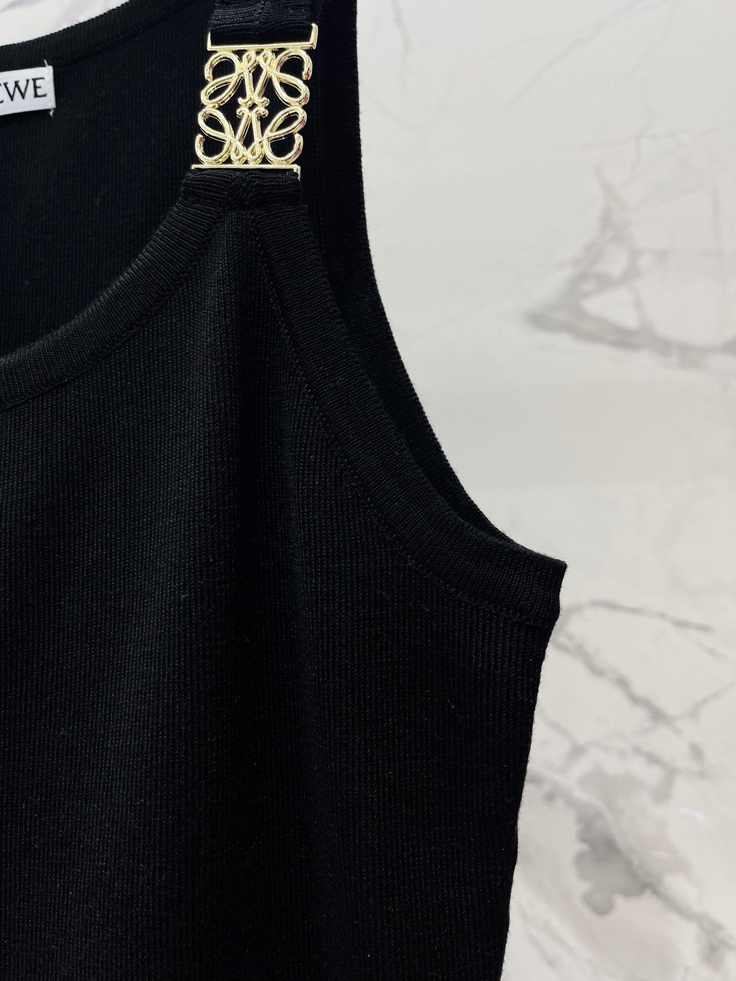 Embroidered logo knitted camisole