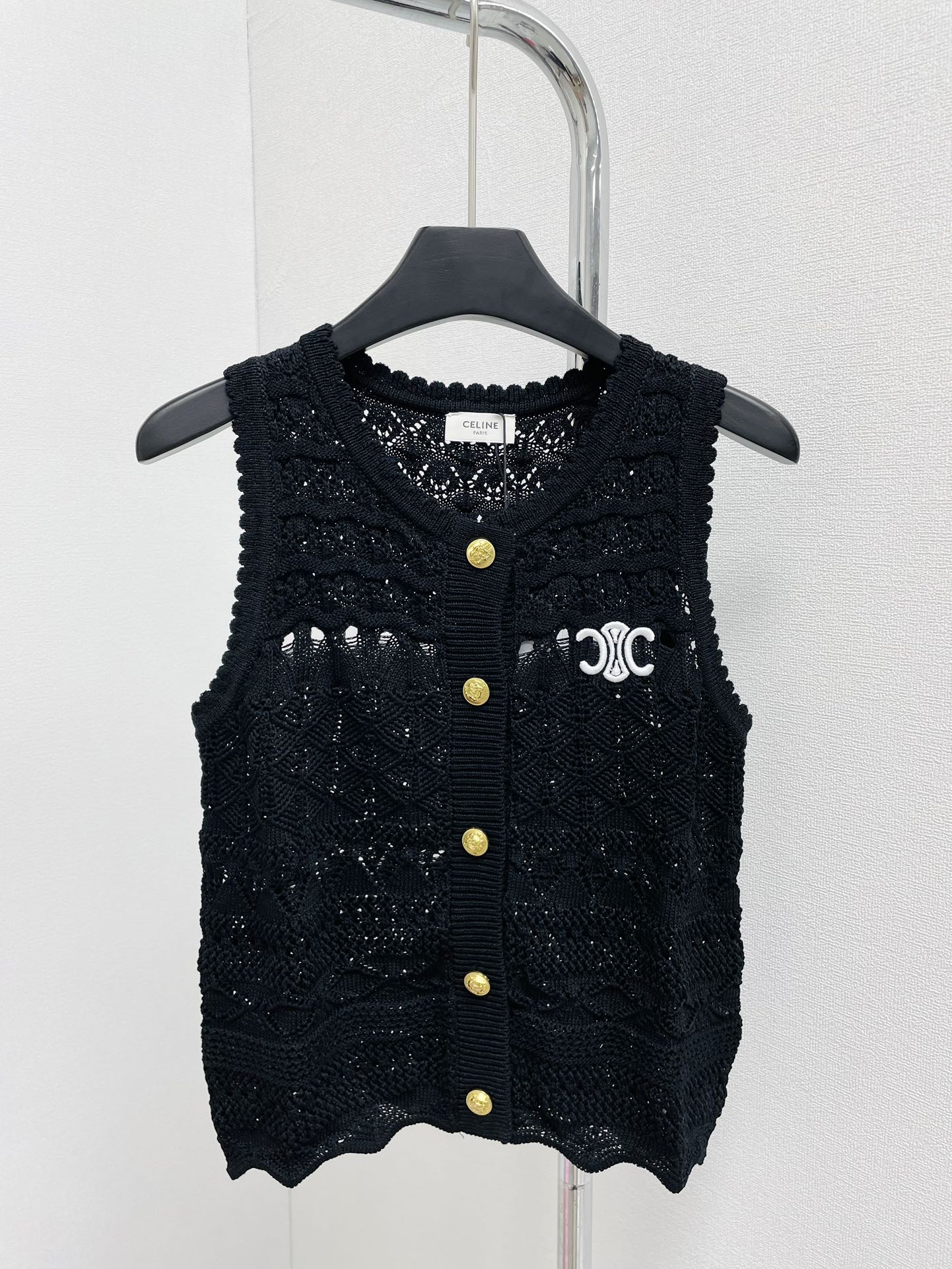 Floral lace sleeve vest