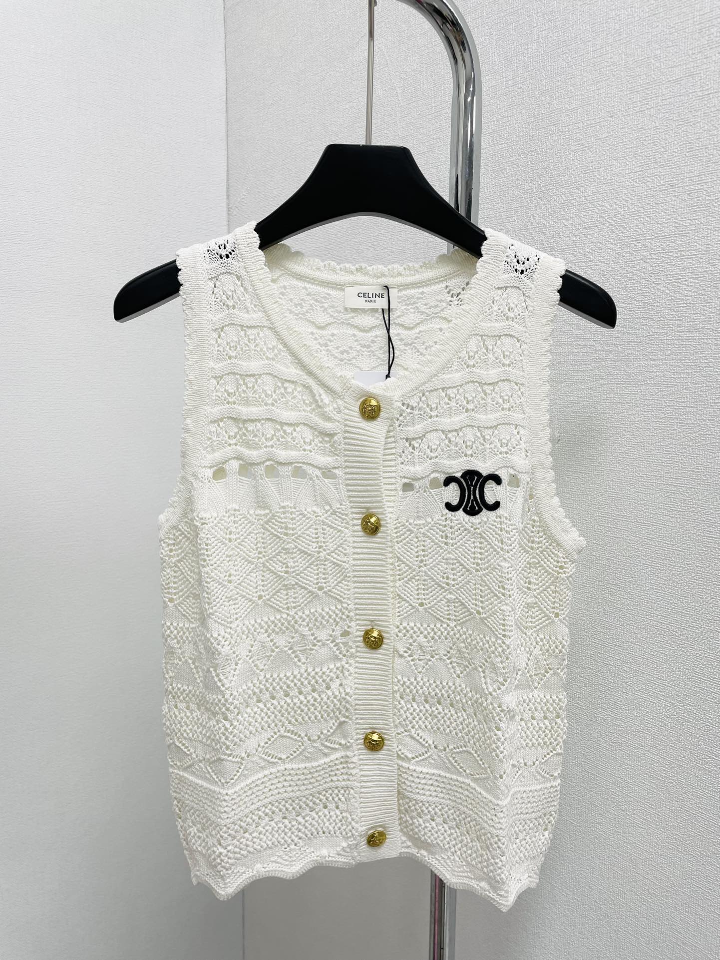 Floral lace sleeve vest